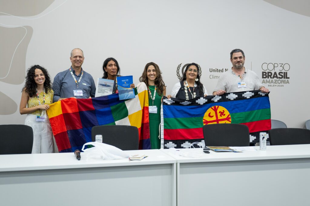 Panelists at the side event "The Central Role of Indigenous People and Local Communities in Just Energy Transition” at COP 30, Brazil
